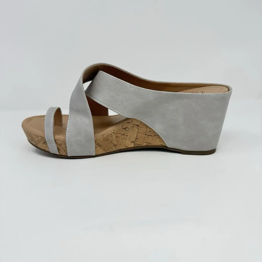 Journee Collection Rayna Women’s Size 12 Stone Wedge Sandals New